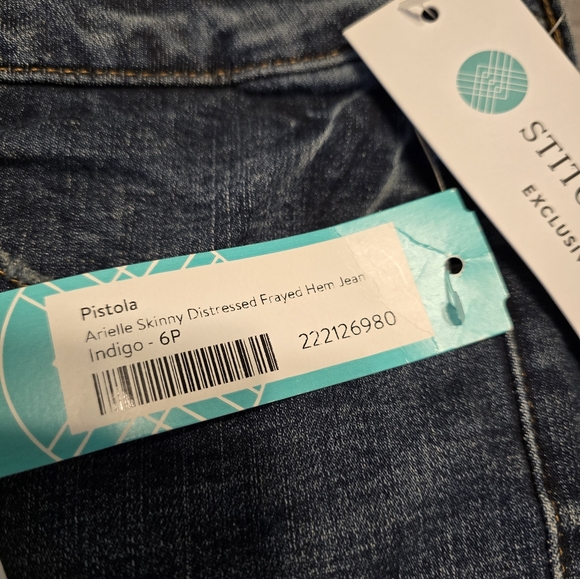 NEW Pistola Arielle Skinny Dostressed fray hem jeans Petite 6 - Picture 6 of 6